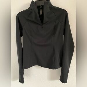 Beyond Yoga Pacer Fleece 1/4 Zip Mock Neck Top in Black Size XS / S
